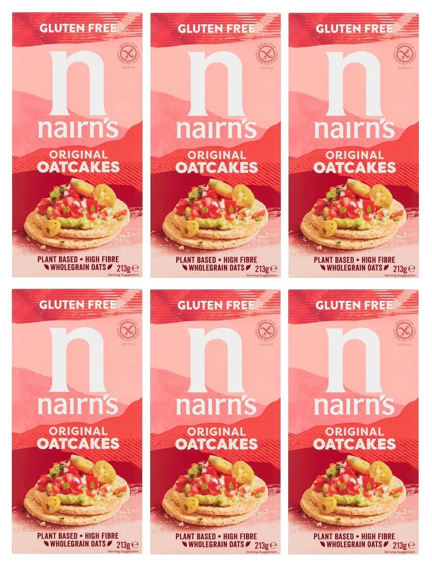 Nairns Gluten Free Original Oatcakes, 7.51 oz (Pack of 6), Healthy Snack