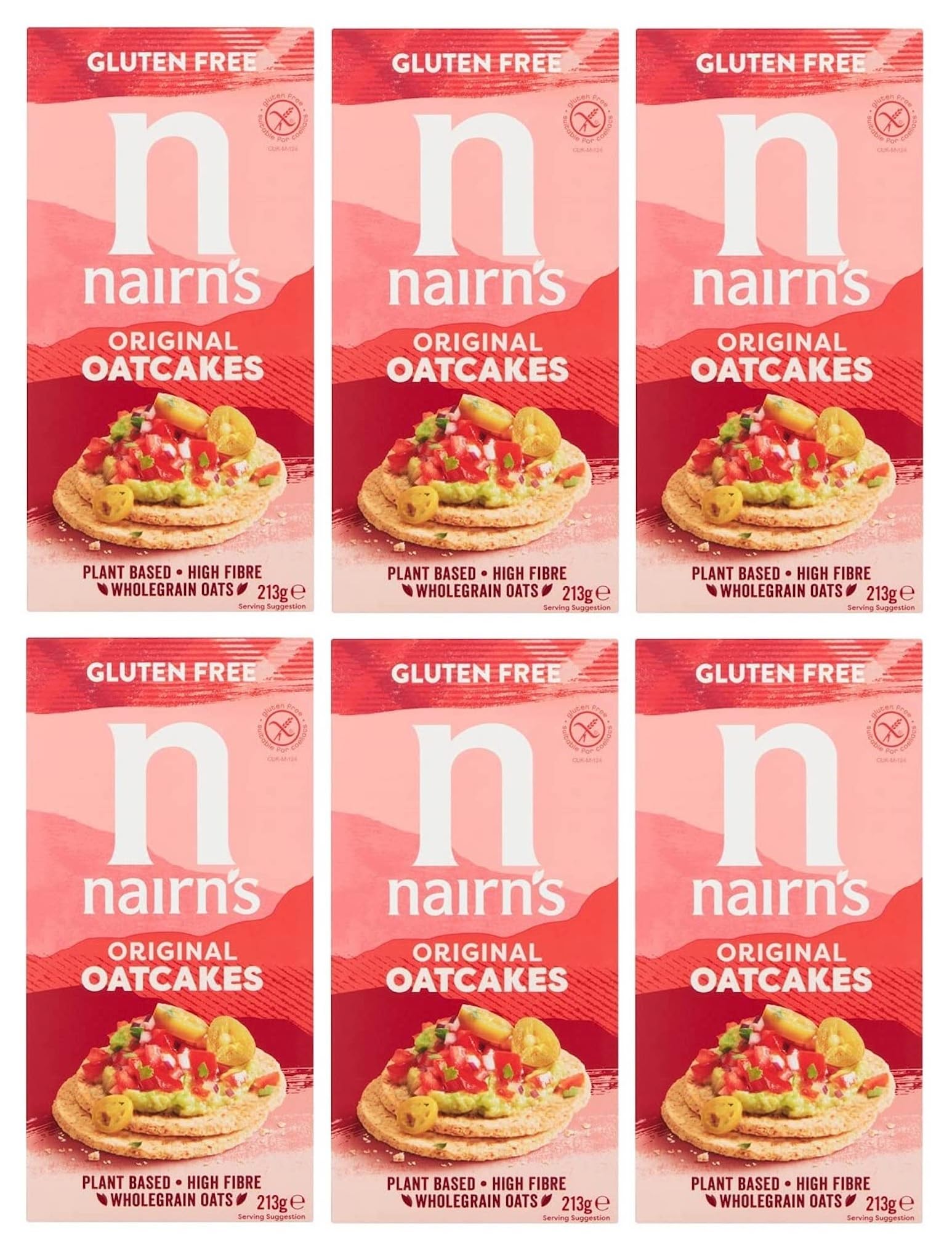Nairns Gluten Free Original Oatcakes, 7.51 oz (Pack of 6), Healthy Snack