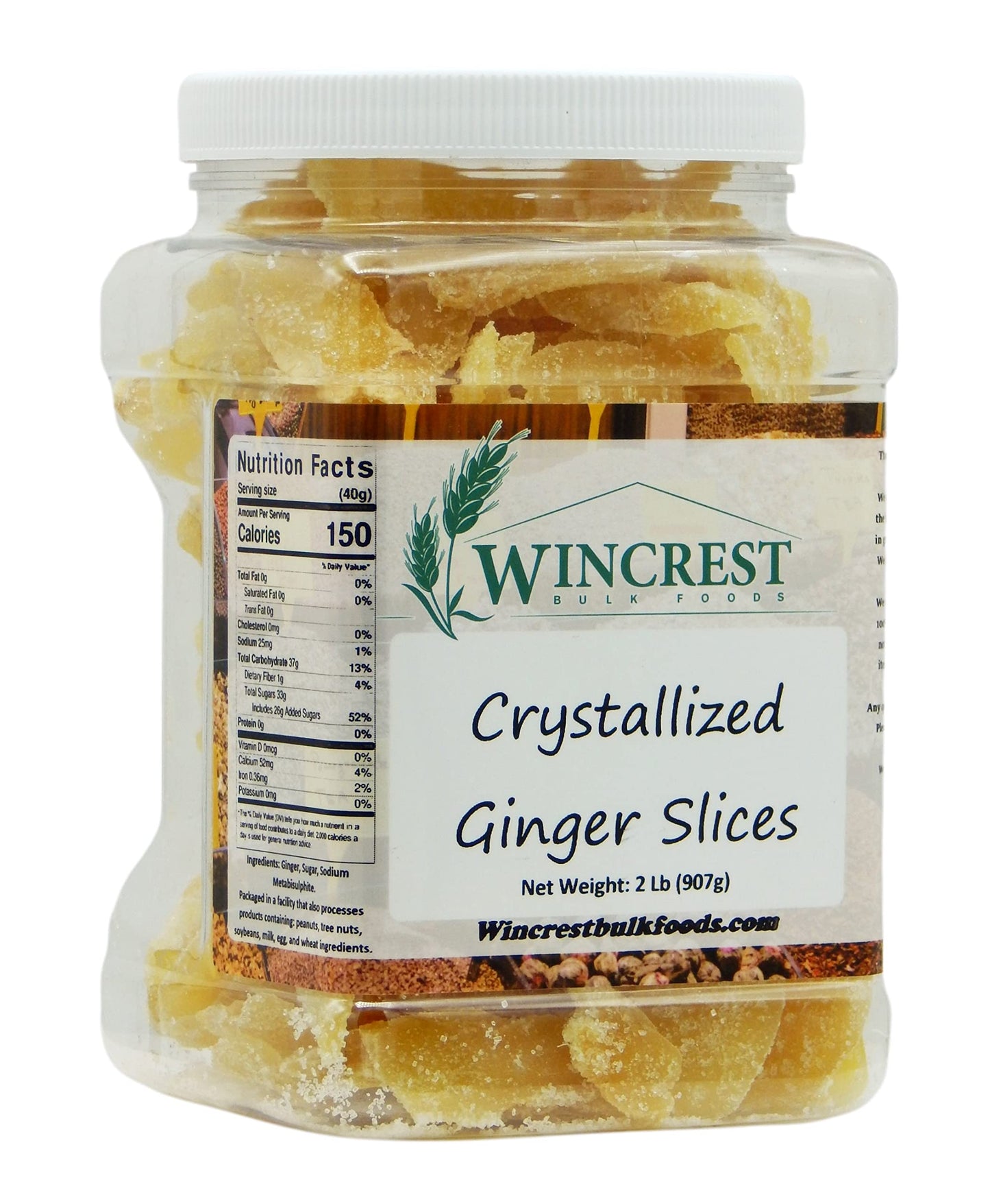 Crystallized Ginger Slices - 2 Lb Tub (One)