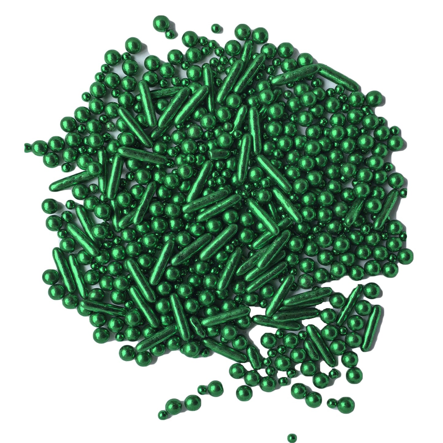 Sprinkles Green Pearl Sugar Candy Mix Size Baking Cake Decorations Cupcake Toppers Celebrations Shaker Jar Wedding Shower Party