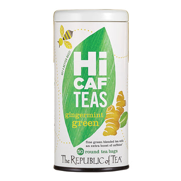 The Republic of Tea Hicaf Gingermint Green Tea - 50 Count Pack, Caffeine-Free Herbal Blend