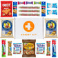 Hangry Kit Mega Care Pack (Essential Kit) - Snack Box Kit - Birthday Snack Box Gift for mature-themeds & Kids -- (20 count) Gift Basket Care Package Ideal for College Students -- Contains Birthday Snacks  Cookies  Chips  Candy. Party Variety Gift Box.