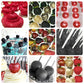 Pandalab Edible Glitter Spray - Black & Red Luster Dust for Drinks & Desserts - 0.35oz/10g Bottle
