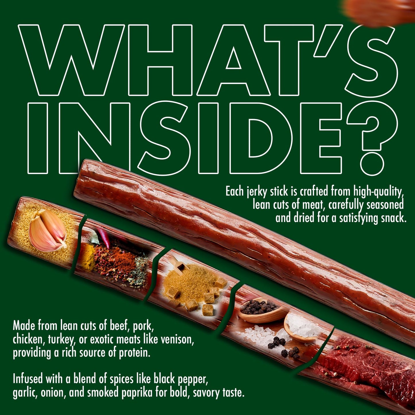 Buffalo Bobs Wild Game Meat Snacks (1oz Stick, 15 Pack) Exotic Variety Assortment Sampler, Gift for Men/Dad, Stocking Stuffer,
