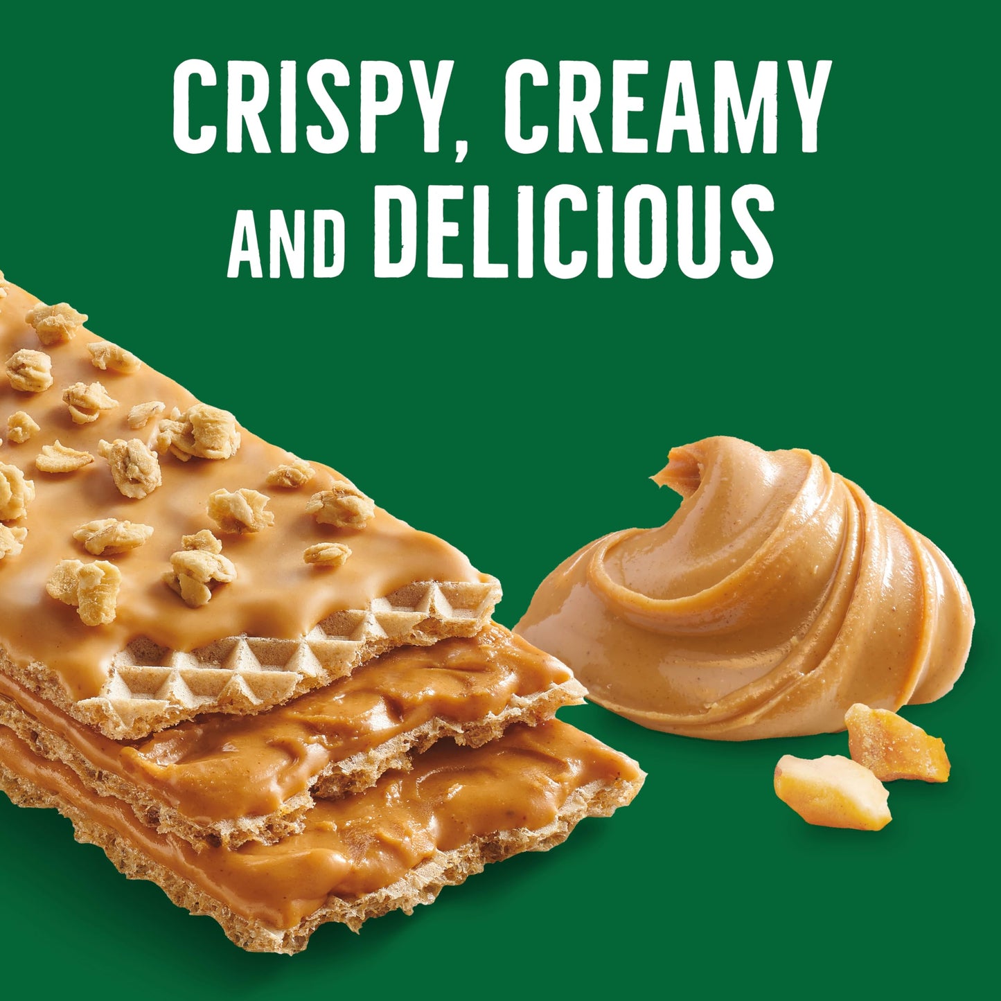 Nature Valley Crispy Creamy Wafer Bars, Peanut Butter, 4g Protein, 5 Bars, 6.5 oz (Pack of 6)