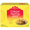 Bikaji Tikoni Mathi 14.11 oz (400g), Indian Sweets, Triangular Crispy Mathri, Traditional Indian Savory Snacks, Flaky & Crunchy 