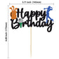 Gyufise 1Pcs Golf Cake Topper Golf Happy Birthday Sign Cake Topper Golf Ball Player Cake Decorations For Sport Theme Man Boy Gir