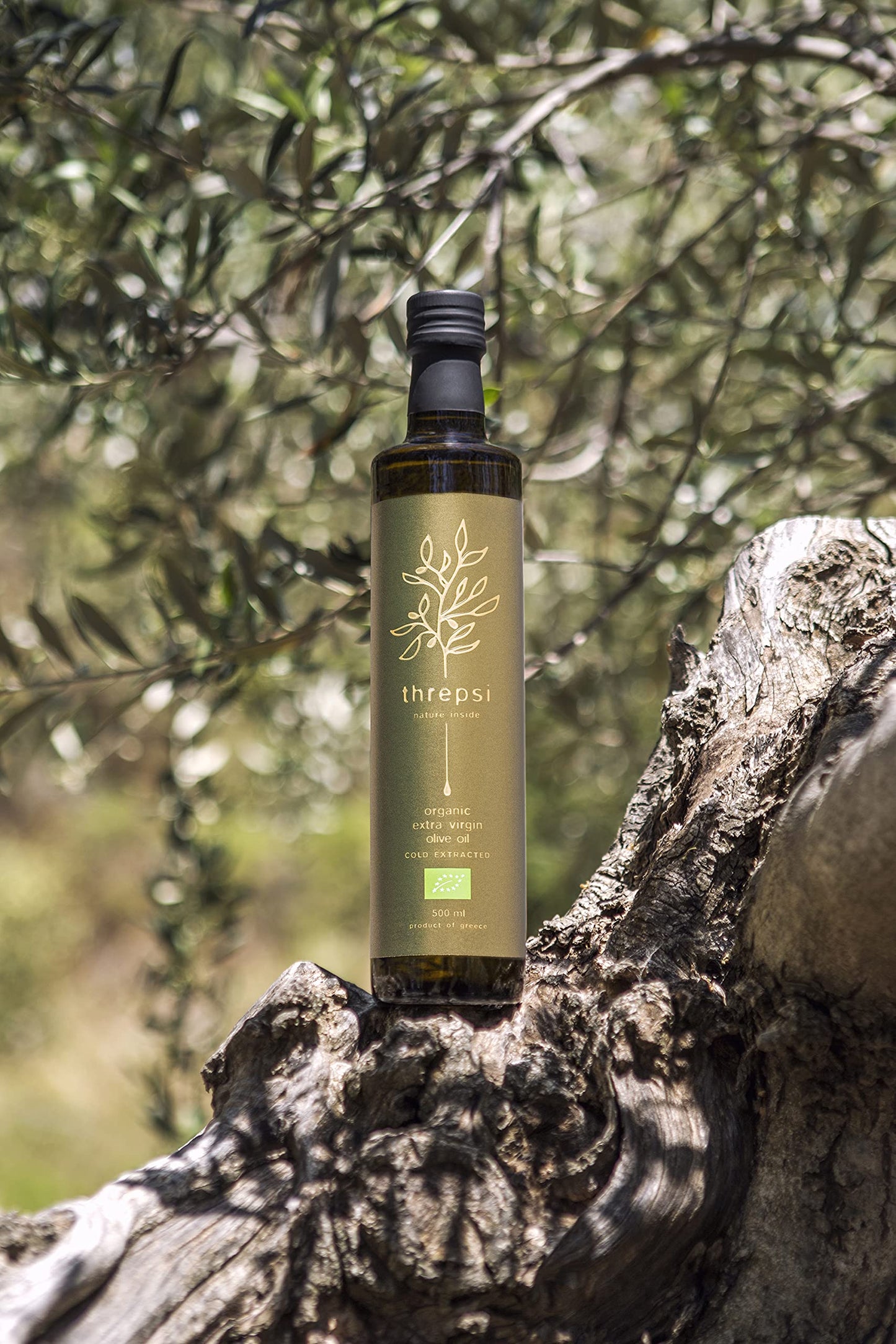 Threpsi Organic Extra Virgin Olive Oil | Extracted Cold | 100% Koroneiki Olives | Grown By Small Family Farmers Near Kalamata