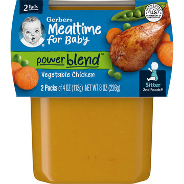 Gerber 2Nd Foods Vegetable Chicken, 8 Oz, 4-Pack