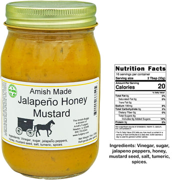 Jalapeno Honey Mustard 19 Oz. (2 Jars) The Amish-Buggy A Division Of Arndt'S Fudgery