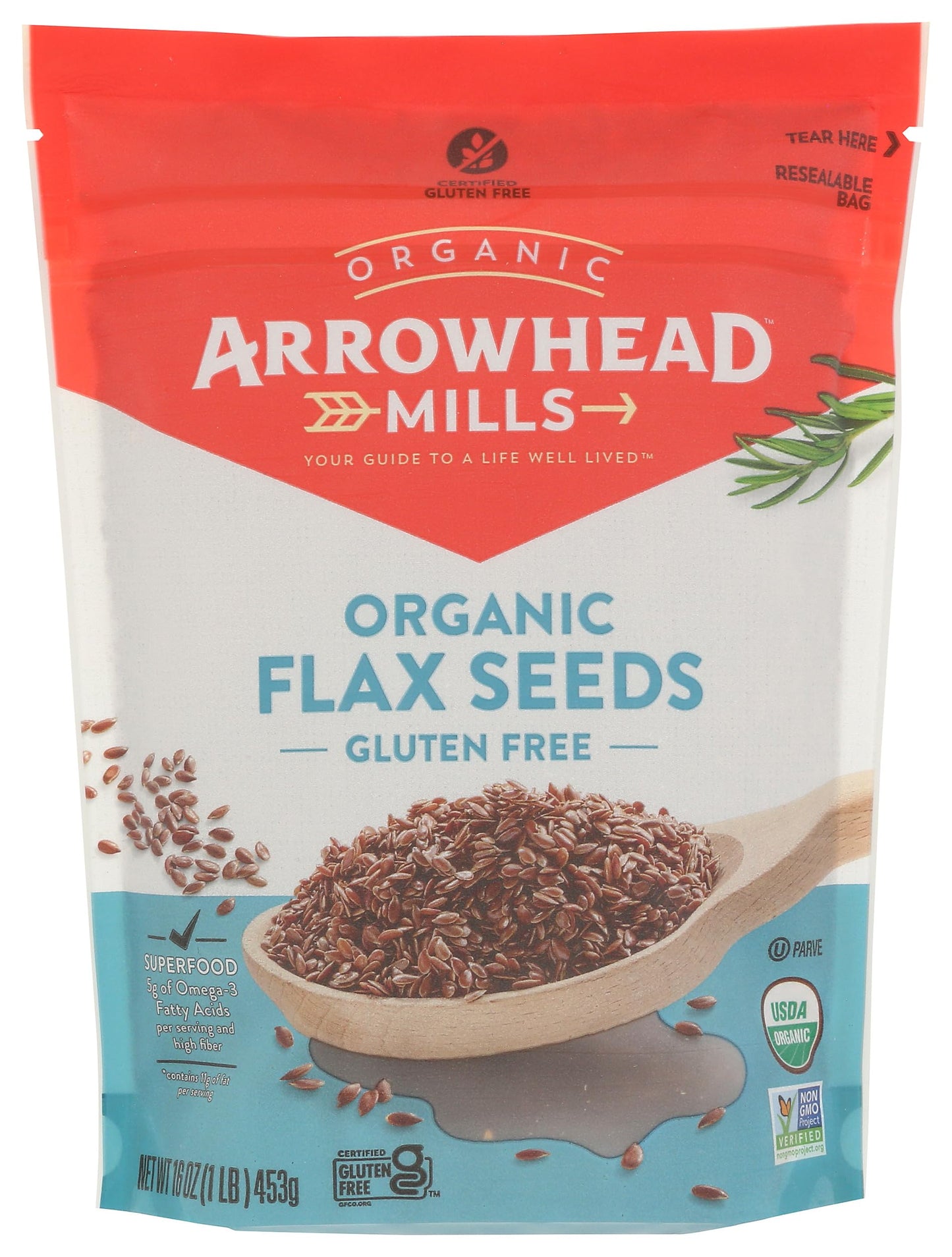 Arrowhead Mills, Organic Flax Seeds, 16 oz
