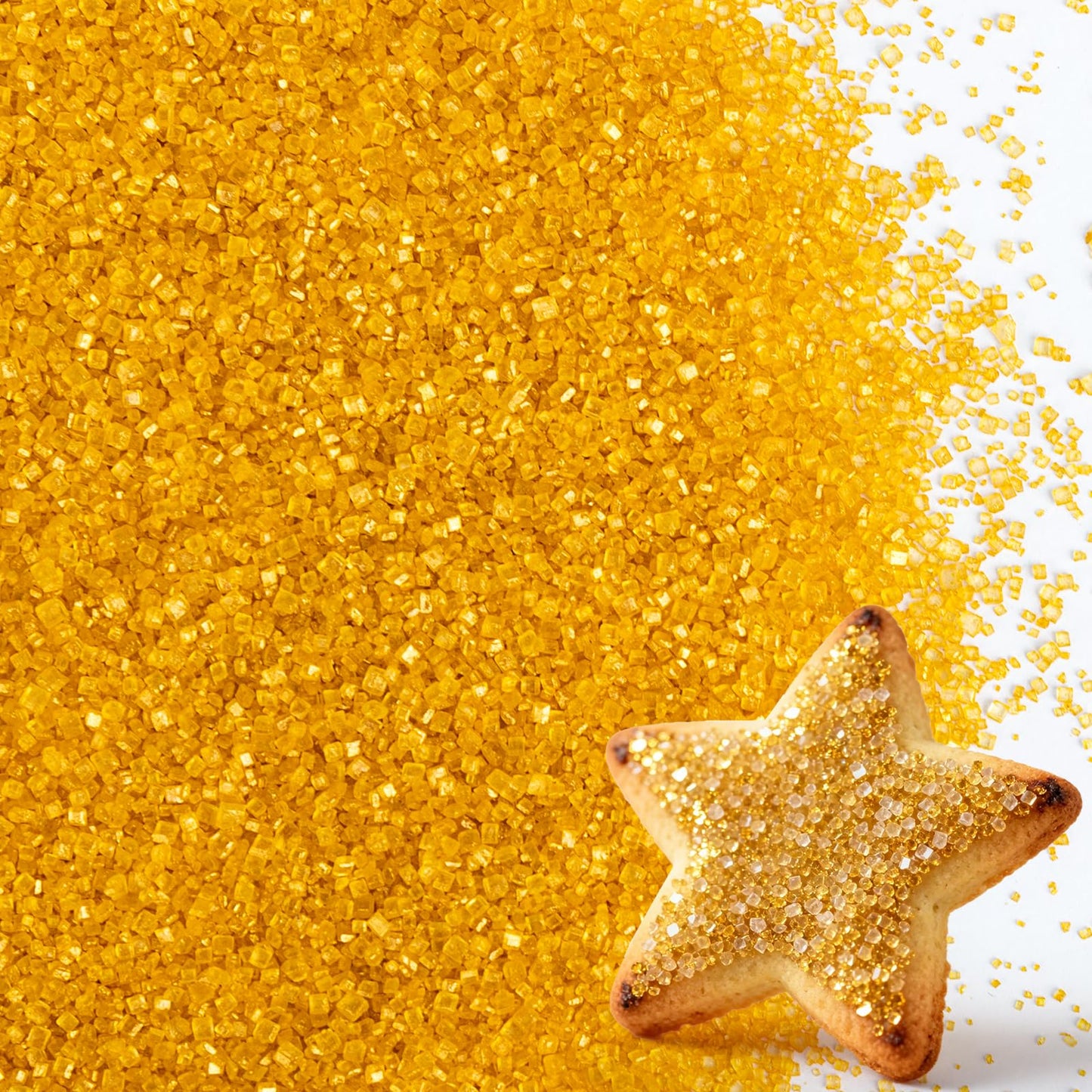King Cake Sugar,Edible Gold Sprinkles for Cake Decorating,Sanding Sugar Crystals,150g/5.3oz,Coarse Sprinkle Mix for Baking,Cooki