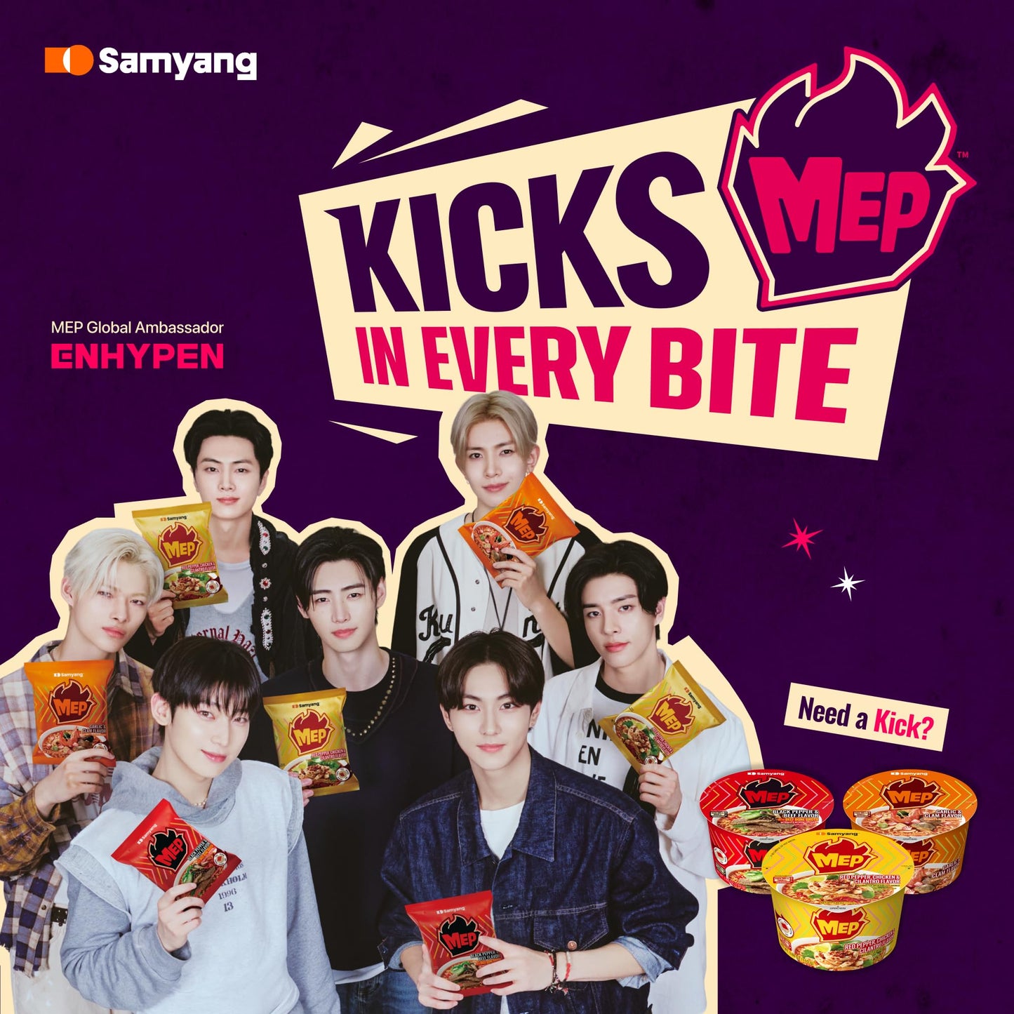 MEP Black Pepper and Beef Flavor, Instant Korean Ramen noodles, Spicy Ramyeon Noodle Soup [4.23 OZ (120g) x 4 Bags]