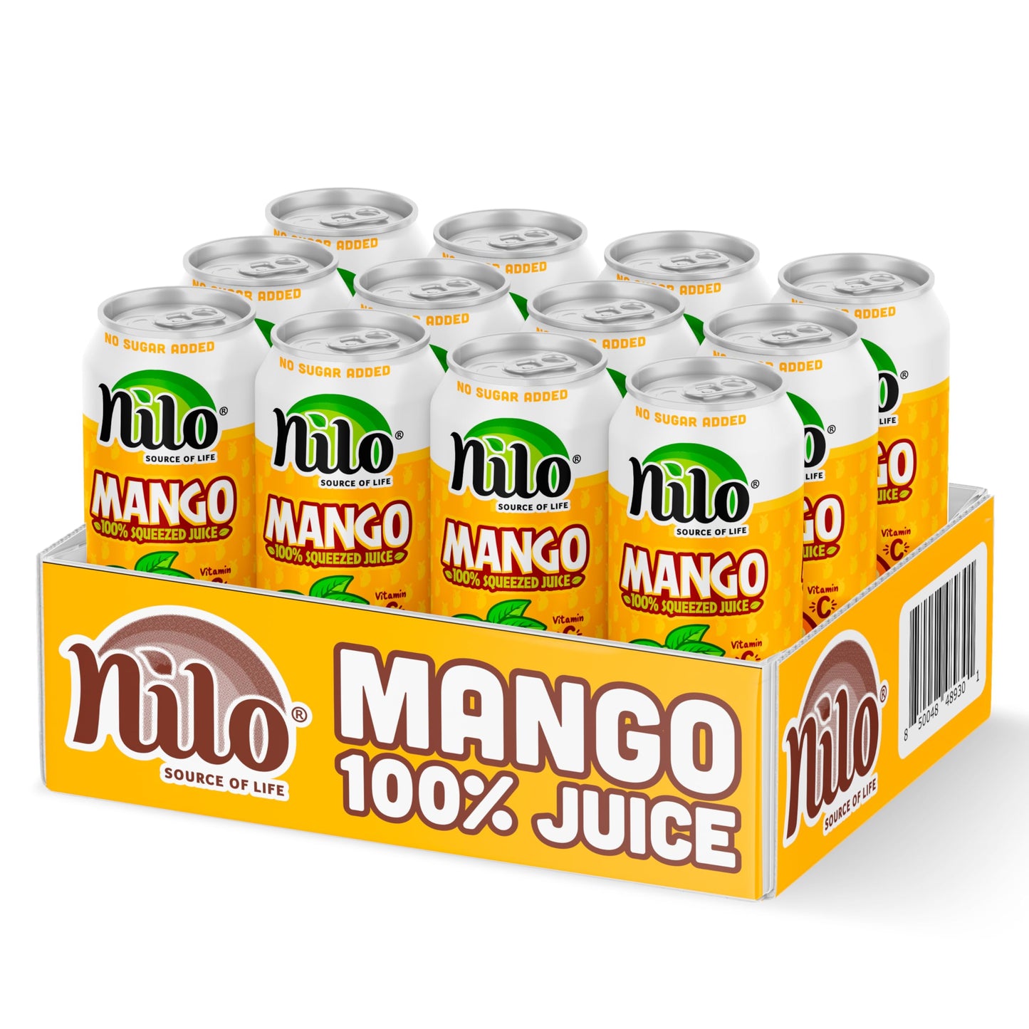 Nilo Mango Juice | 100% Squeezed Mango | No Sugar Added | Not From Concentrate | 10.8 Oz (Pack Of 12)