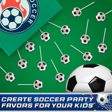 Soccer Lollipops 12Pk- Soccer Candy For Soccer Party Supplies - Soccer Ball Candy For Soccer Birthday Party Decorations - Soccer