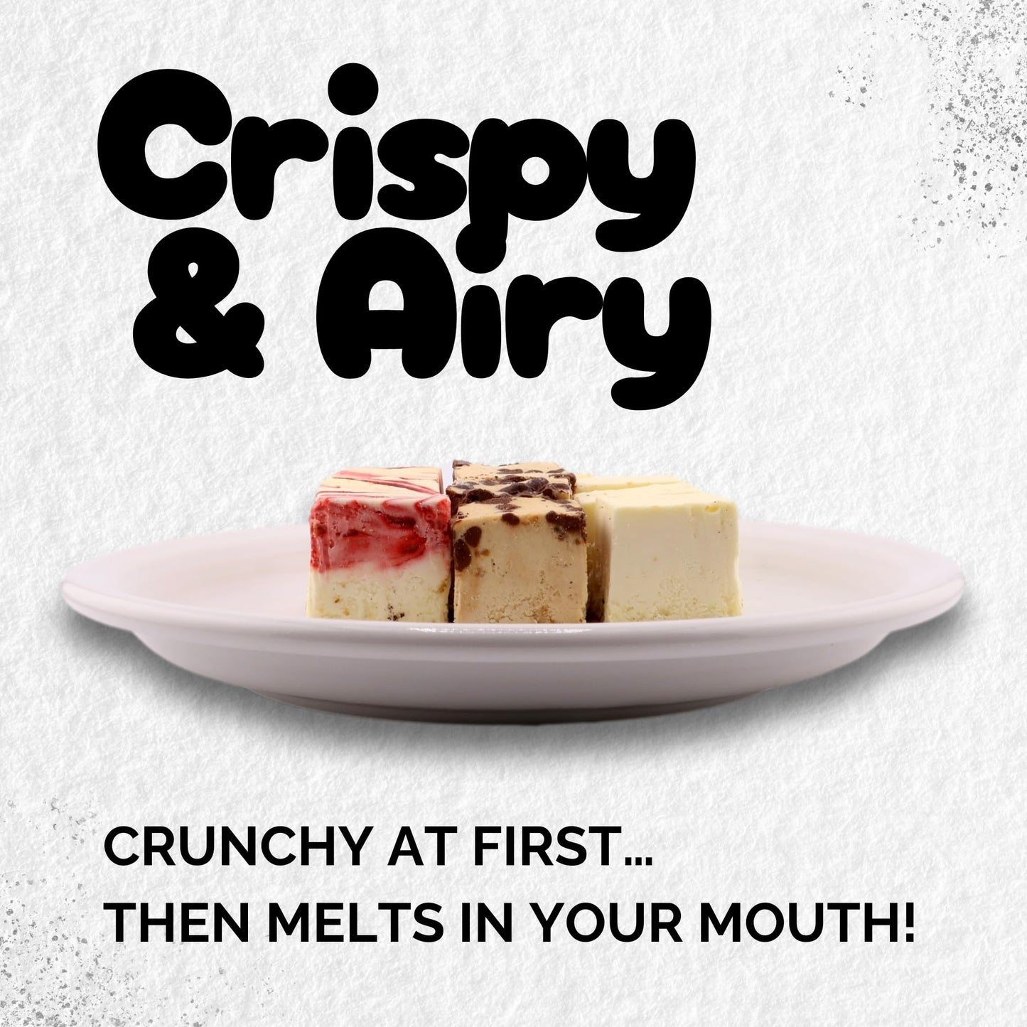 Freeze Dried Cheesecake Bites, 12 Crunchy Bites Made With Real Cream Cheese, Includes 4 New York Style, 4 Caramel Chocolate Chip