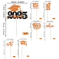 YCTHUNFISH 25 Pack Graduation Cupcake Toppers, Orange Glitter Grad Cap Decorations for 2025 Graduation Party Supplies
