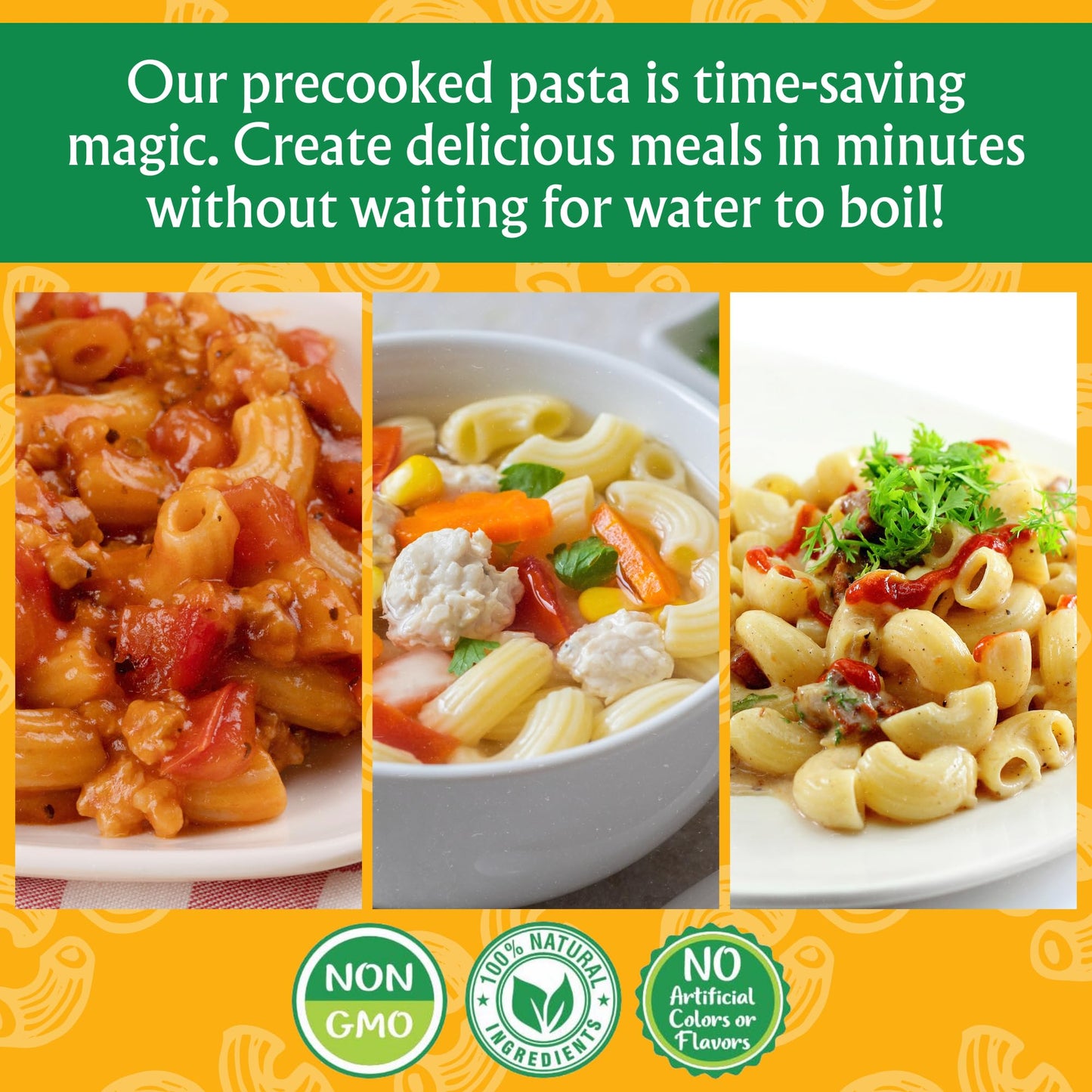 PASTA ZING Microwavable Elbow Pasta, 100% Italian Duspirit-inspired flavor Wheat, Ready in 60 Sec, 7.05 Ounce (Pack of 7)