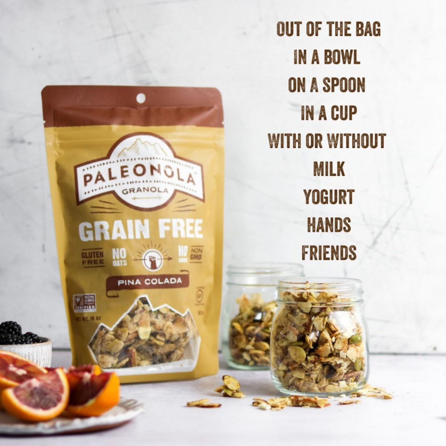 Paleonola Grain Free Granola Pina Colada - Non-GMO, Gluten Free, Low Carb, 10 Ounce, Tan