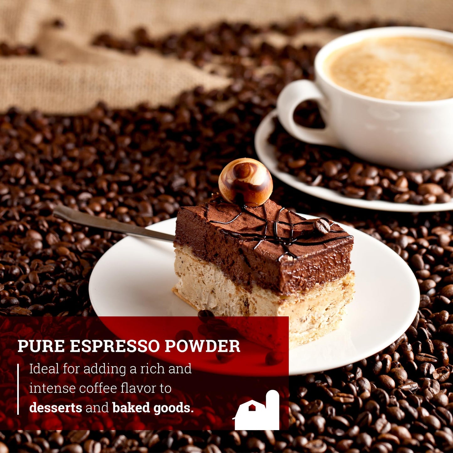 Hoosier Hill Farm Pure Espresso Powder, 8oz (Pack of 1)