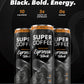 Super Coffee Espresso, Iced Keto Coffee (0G Added Sugar, 10 Calories) [Triple Shot Black] 11 Fl Oz, 12 Pack | Iced Coffee, Cold