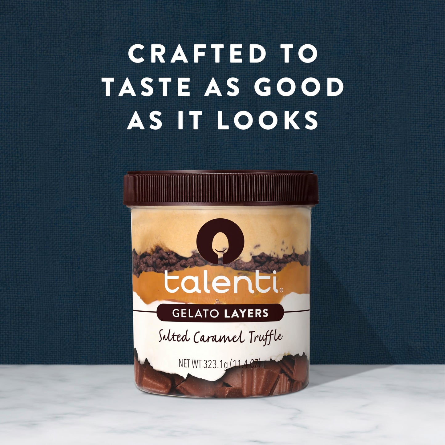 Talenti Gelato Layers For a Delicious Frozen Dessert Salted Caramel Truffle Made With Non-GMO Ingredients 323.1 g