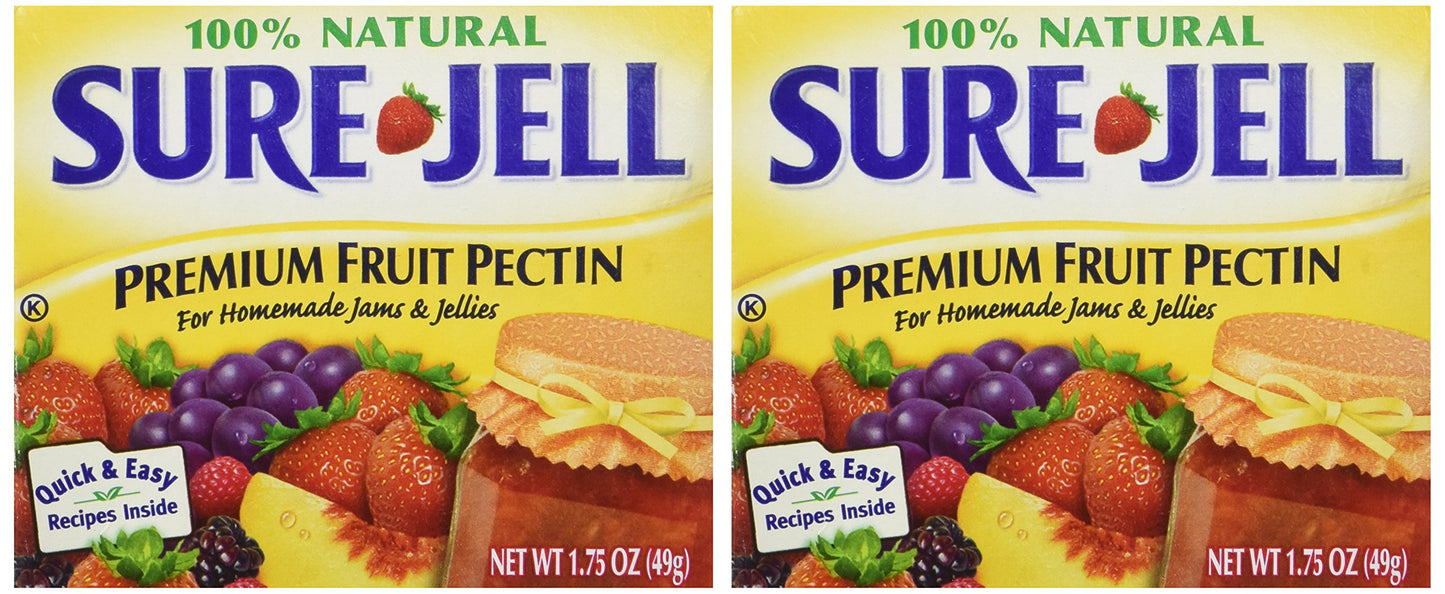 Sure Jell Premium Fruit Pectin For Homemade Jams And Jellies, 100% Natural, 1.75 Ounce (Pack Of 2)