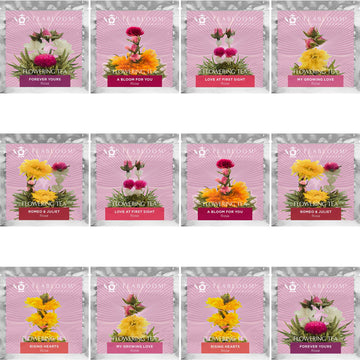 Teabloom Rose Flowering Tea – 12 Hand Tied Blooming Tea Flowers – 36 Steeps, Makes 250 Cups – Romantic Rose Tea Gift Set For Tea Lovers