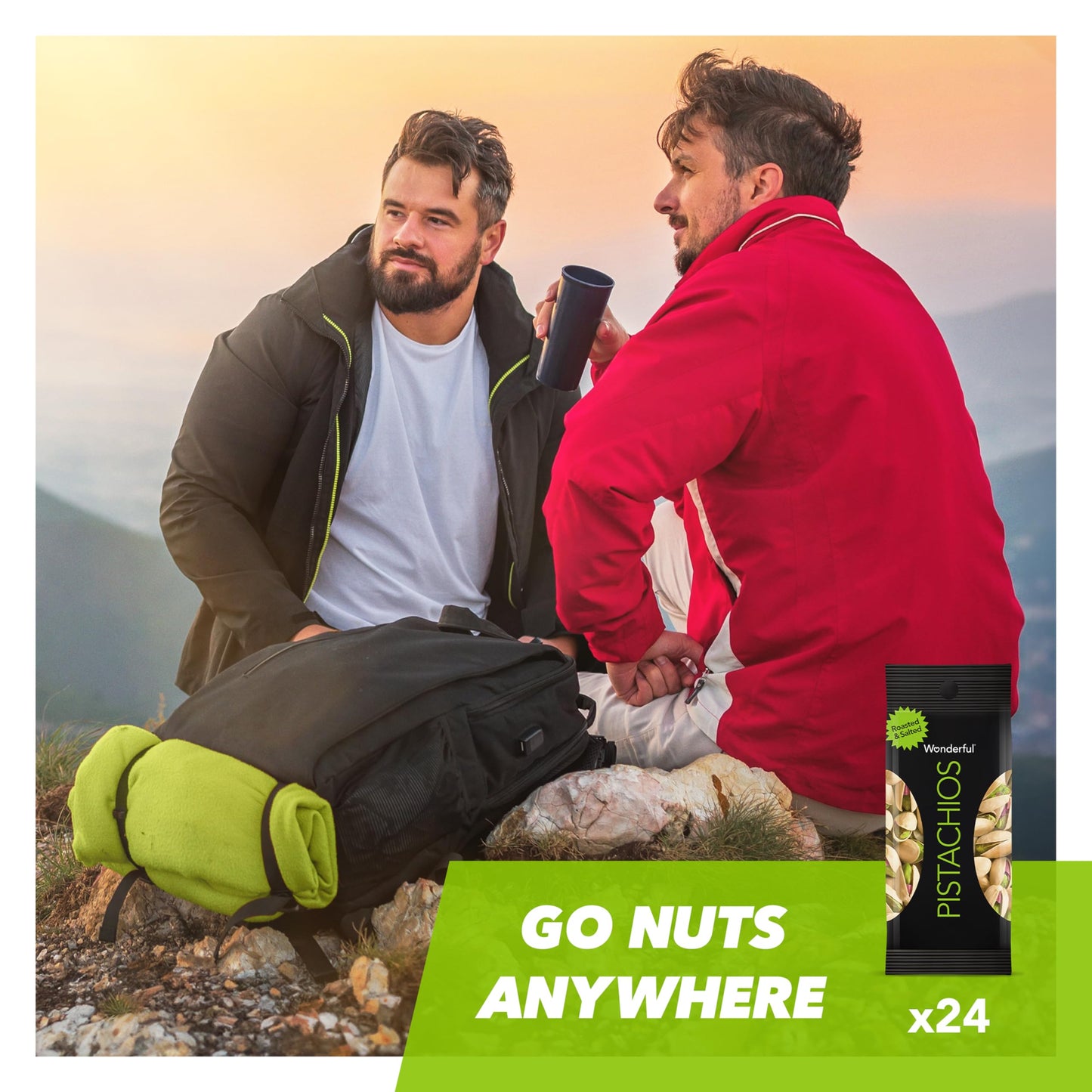 Wonderful Pistachios In Shell, Roasted & Salted Nuts, 1.5 Ounce Bags (Pack Of 24), Protein Snack, On-The Go, Individually Wrappe