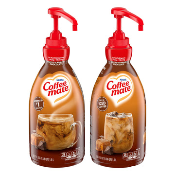 Nestle Coffee mate Coffee Creamer, Salted Caramel Chocolate, Concentrated Liquid Pump Bottle, Non Dairy, No Refrigeration, 50.7