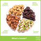 Nut Cravings Gourmet Collection - Rosh Hashana & Shana Tova Mixed Nuts Gift Basket In Green Gold Box (4 Assortments) Arrangement
