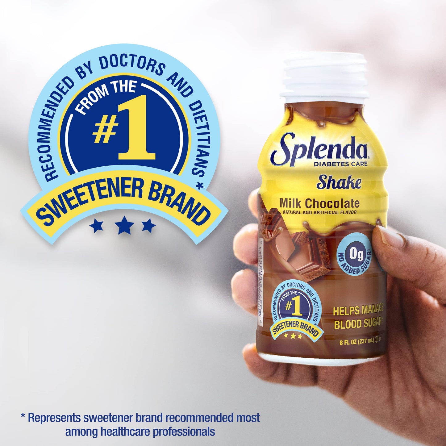 SPLENDA Diabetes Nutrition Shakes - Meal Replacement Shake, Milk Chocolate, 8 Fl Oz (Pack of 24)