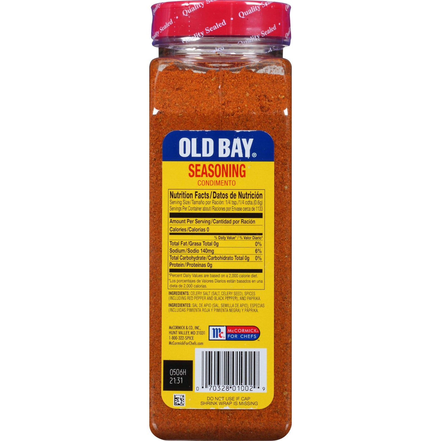 Old Bay Seasoning, 24 Oz (Pack Of 6) - Six 24 Ounce Containers Of Old Bay All-Purpose Seasoning With Unique Blend Of 18 Spices And Herbs For Crabs, Shrimp, Poultry, Fries, And More