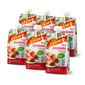 La Victoria Red Enchilada Sauce, 12 Oz, 6 Count, Pack of 1, Authentic Mexican Flavor
