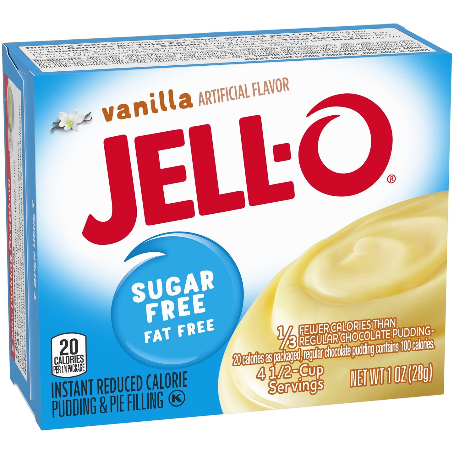 Jell-O Instant Pudding & Pie Filling, Sugar Free, Fat Free, 1 oz, 1.5 Ounce (Pack of 1)