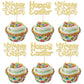 Gyufise 24 Pack Happy Easter Cupcake Toppers Happy Easter Cupcake Picks For Spring Theme Kids Birthday Baby Shower Easter Party 