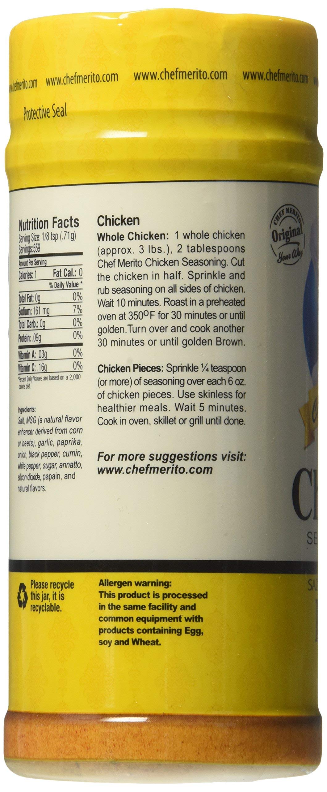Chef Merito Seasoning Powder (Chicken, 14 Oz X 2 Pk)