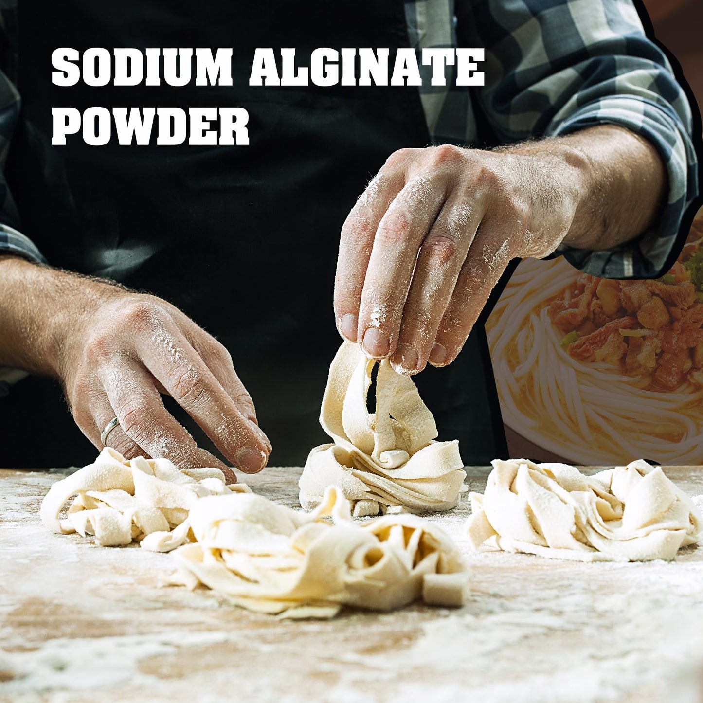 Sodium Alginate Powder 4Oz - Pure Sodium Alginate Thickening Powder Gelling Agent For Caviar Spheres Making, Desserts, Ice Cream