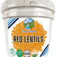 Certified Glyphosate Residue Free Red Lentils | 25 lbs Bucket | Non-GMO | Kosher | Vegan | Non-Irradiated (Will Sprout) | Emerge