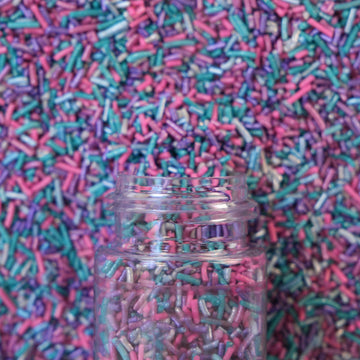 Confect Rainbow Sprinkles (Confetti Explosion)- Edible Multicolor Baking Toppings-Custom Blend Jimmies For Cake, Cupcake & Cooki