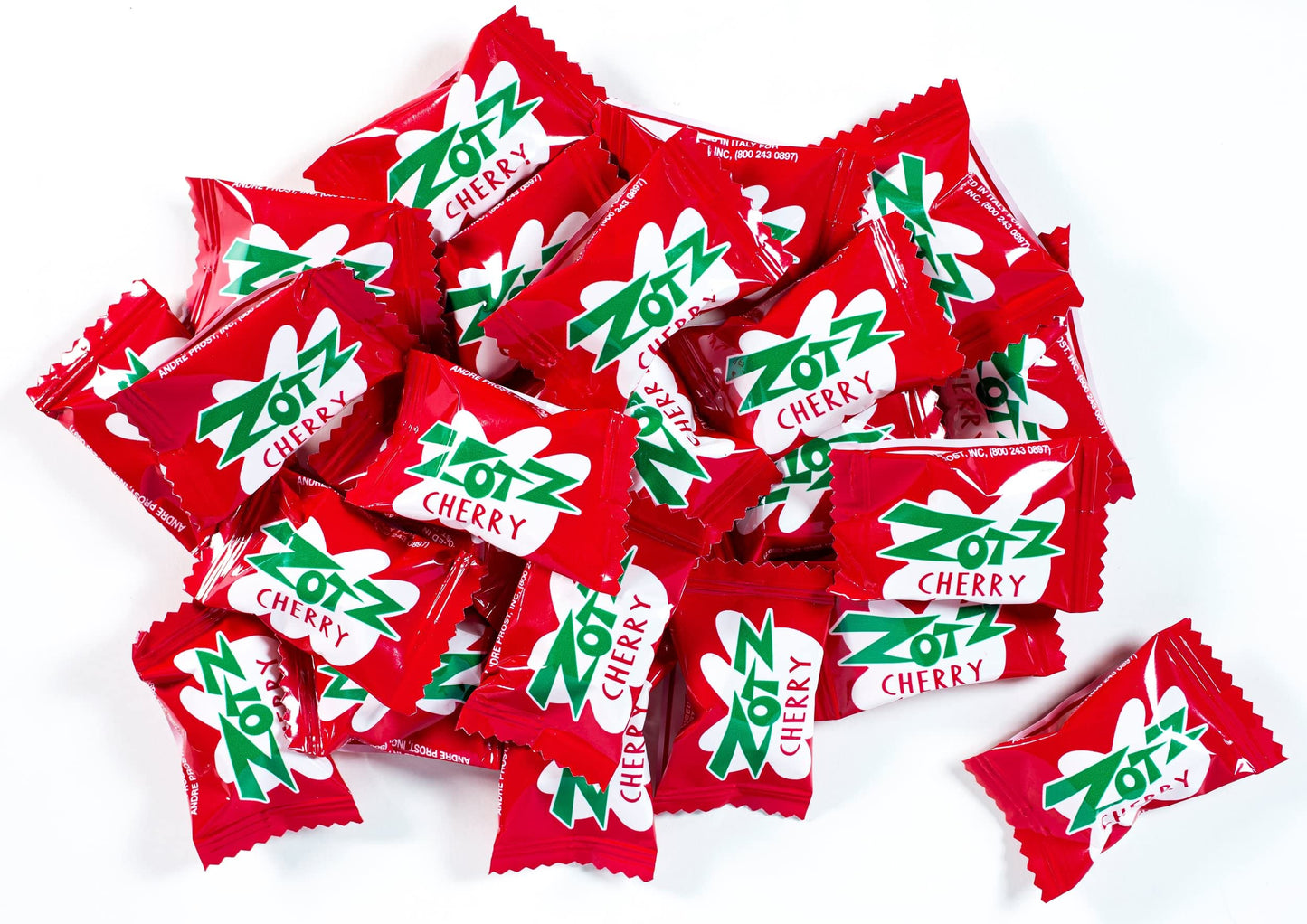Zotz Fizz Power Candy Cherry - Fruit Flavored Hard Candy With A Fizzy Center | 230G Bag, Single Pack | Gluten-Free