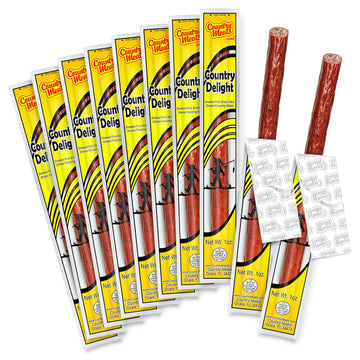 Country Meats, Meat Sticks, 0 Trans Fat, Usda Certified, Good Source Of Protein, Carb Conscious Snack (10 Meat Sticks, Country D