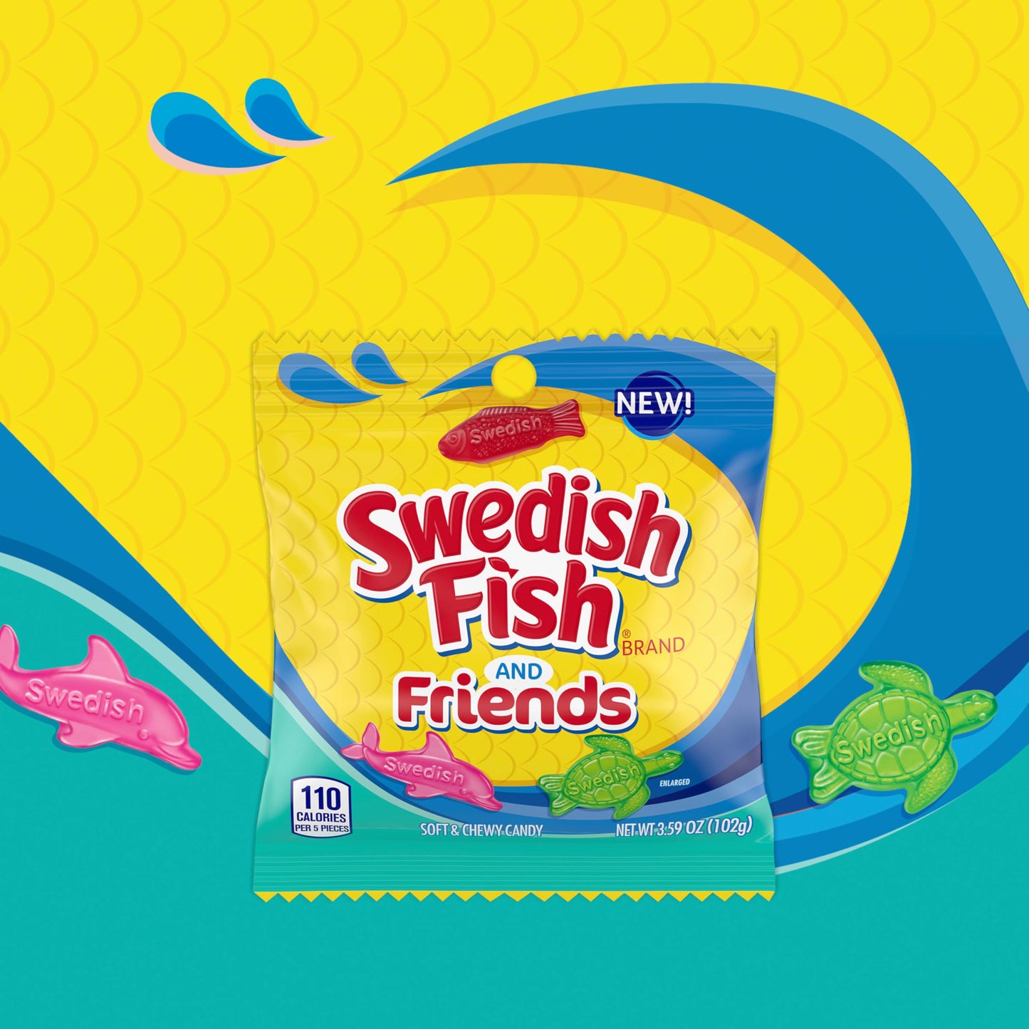 Swedish Fish Soft & Chewy Candy, Mixed Fruit, 12 Bags of 3.59 oz Each