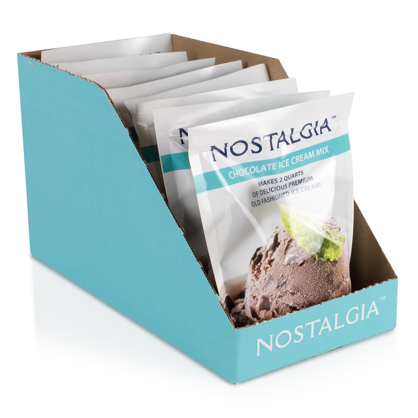 Nostalgia Icp825Choc8Pk Premium Chocolate Ice Cream Mix, 8 (8-Ounce) Packs, Makes 16 Quarts Total