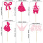 Gyufise 24Pcs Princess Cupcake Toppers Glitter Castle Bowknot Happy Birthday Cake Topper Decorations For Princess Happy Birthday