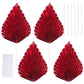 Gyufise Paper Palm Fan Cake Toppers, Light Red, 4.7x5.1 inches, Model ZN0680-16, Ideal for Birthday and Wedding Party Decorations