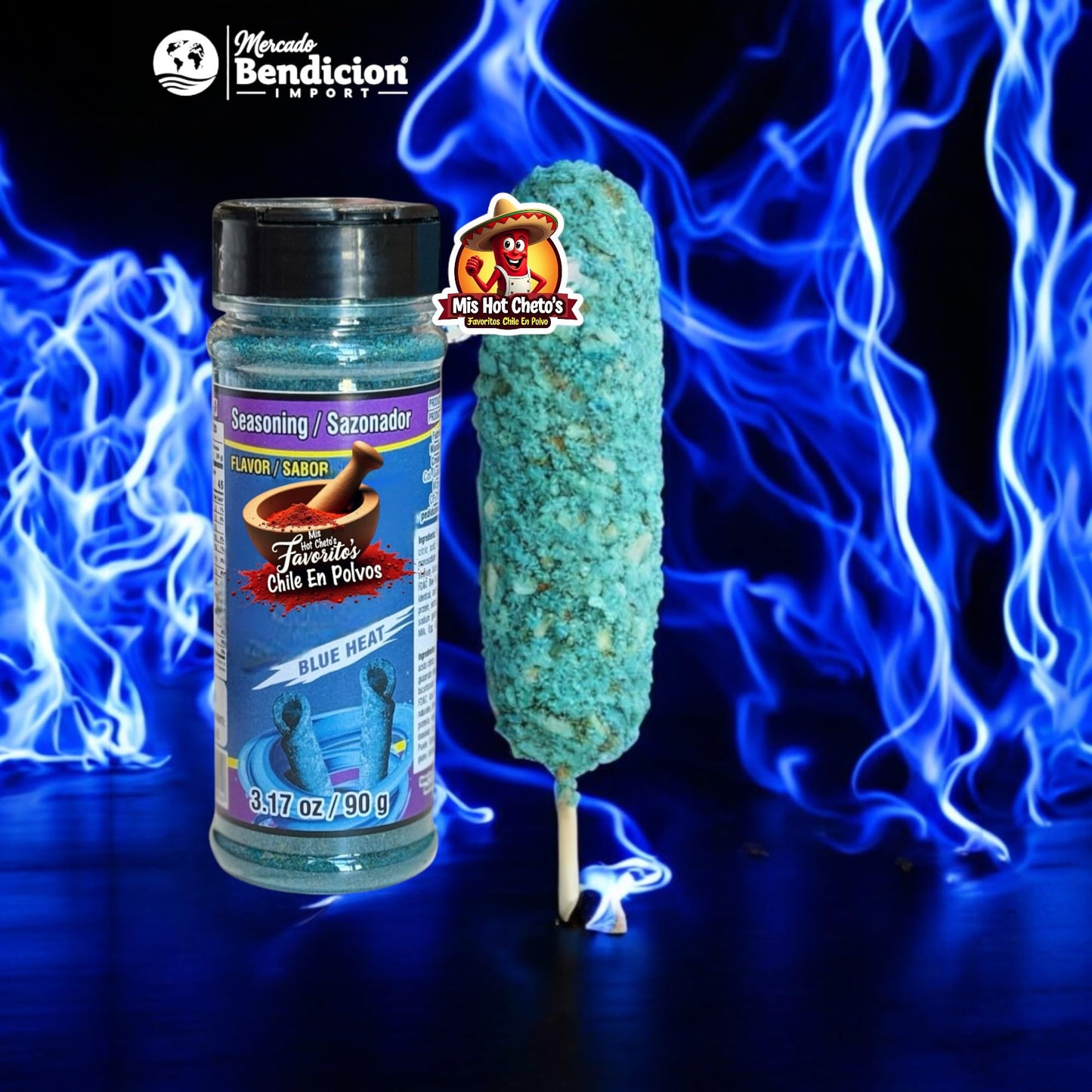 Generic Flaming Hot Chili Powder - Blue Taki Flavor, 2 Pack