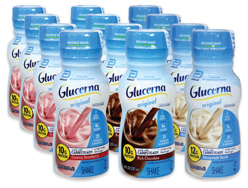 Niro Assortment | Glucerna Original Shake | Rich Chocolate, Homemade Vanilla, And Creamy Strawberry Flavors | Included One Niro 