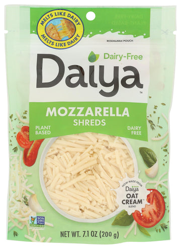Daiya, Dairy Free Mozzarella Style Vegan Cheese Shreds, 7.1 Ounce