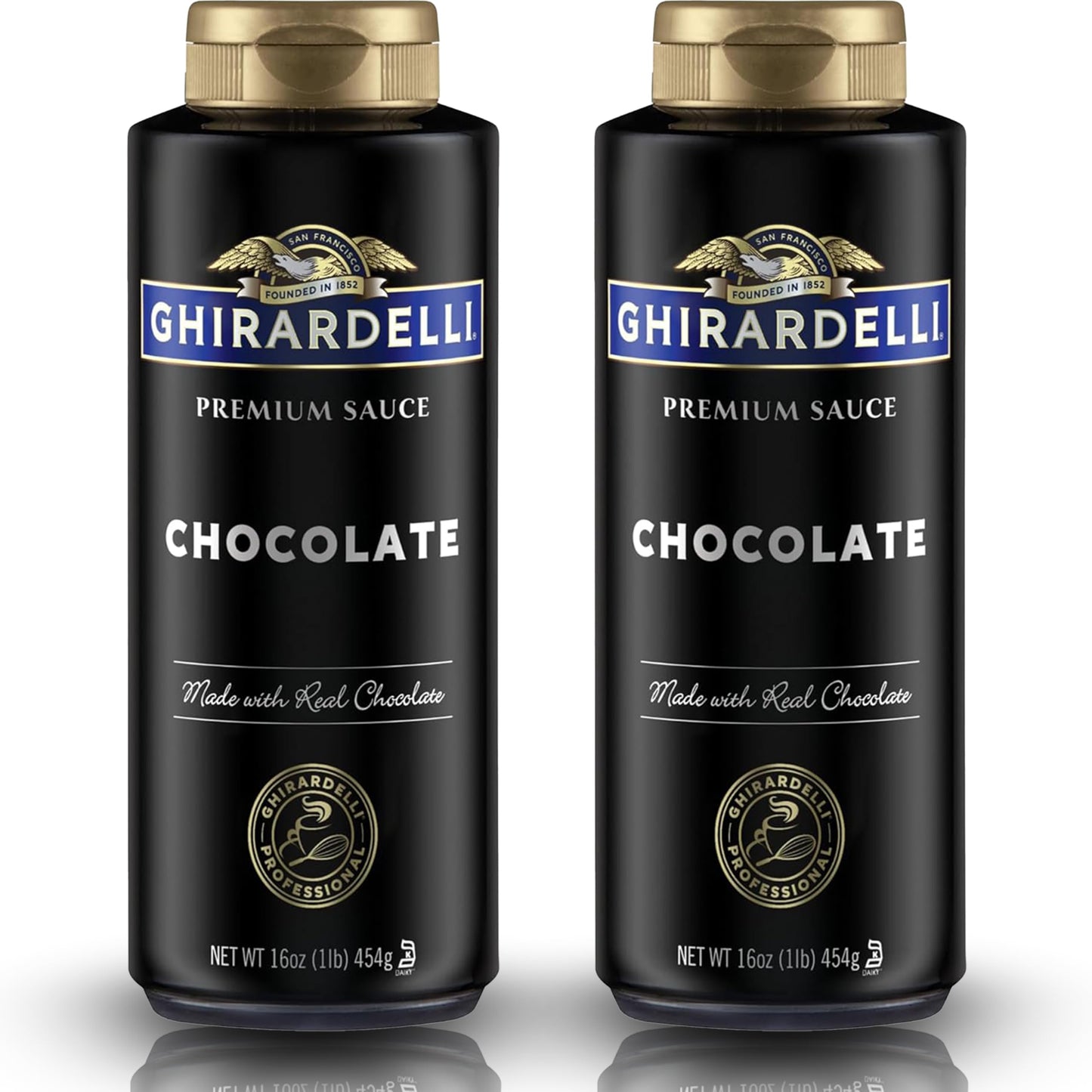 Ghirardelli Chocolate Flavored Sauce Squeeze Bottles | 16 Oz (Pack Of 2) | Rich Classic Chocolate Dessert Topping For Coffee Drinks  Ice Cream  And Baking Recipes